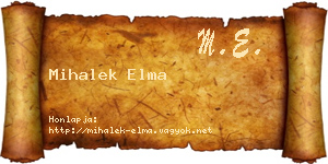 Mihalek Elma névjegykártya